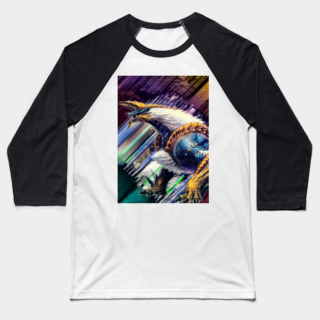 Thunder Lightning Wyvern Baseball T-Shirt by ZNEVA